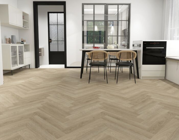 SPC Oak Sand Herringbone